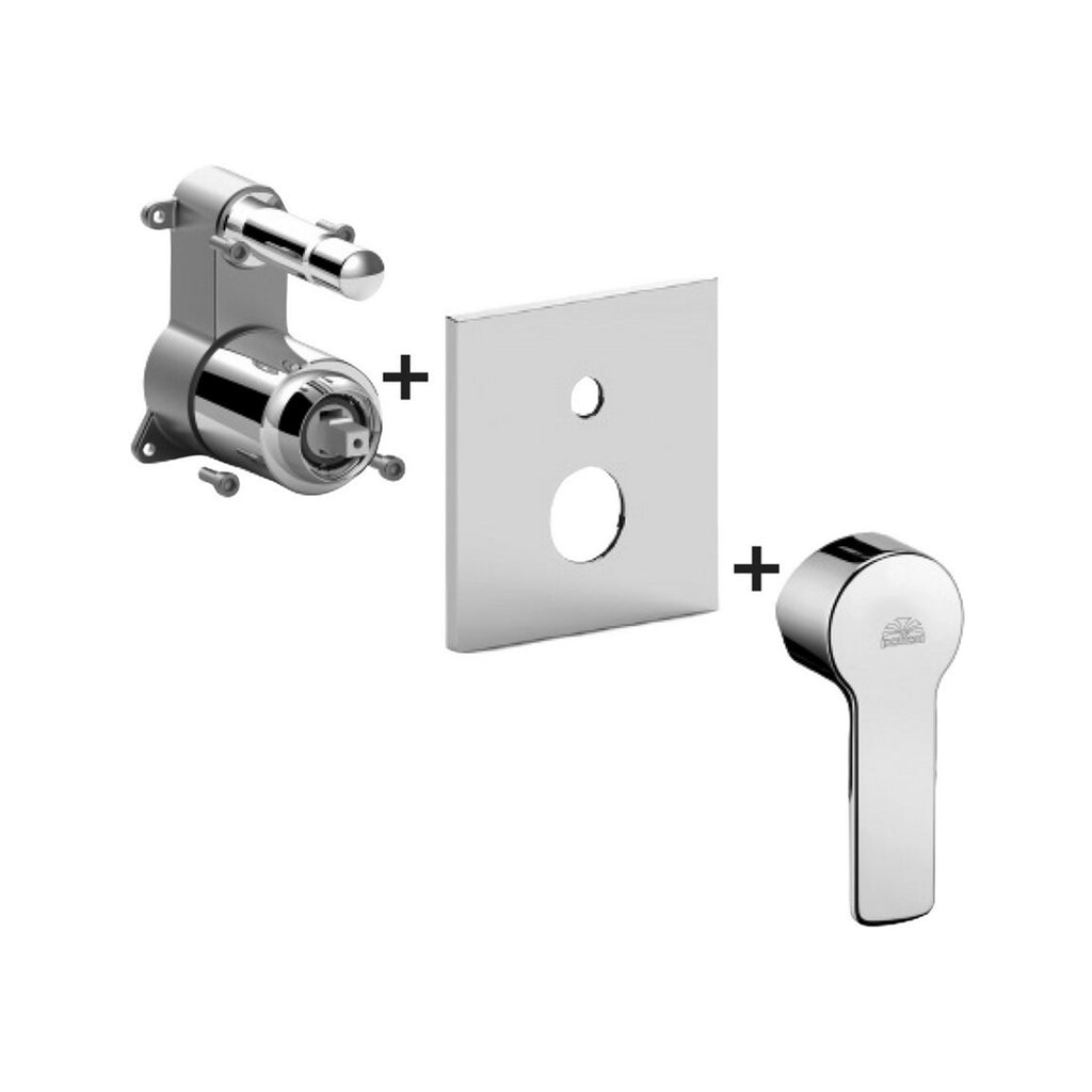 Set esterno miscelatore incasso doccia 2 uscite Paffoni serie Red - Cromato