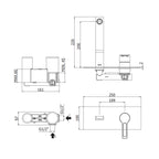 Miscelatore incasso lavabo l. 200 mm Paffoni serie West - Cromato