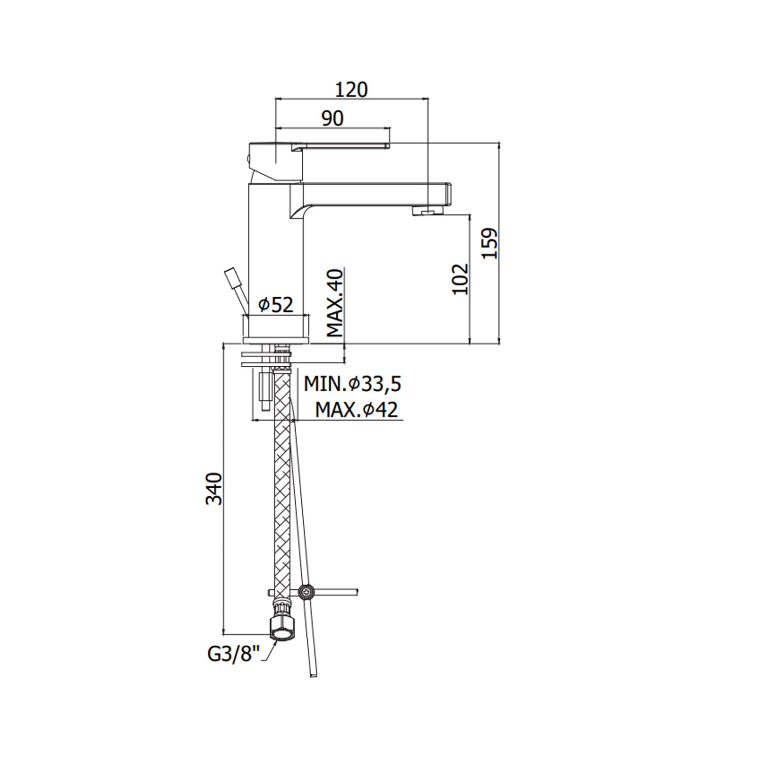Miscelatore lavabo Paffoni serie West - Cromato