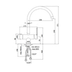 Miscelatore lavello con canna orientabile e attacco lavastoviglie Paffoni serie West - Cromato