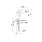 Monoforo bidet Paffoni serie Iris - Cromato