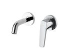 Set di Miscelatori lavabo incasso a parete e Bidet con scarico finitura cromata collezione Spartaco di Mamoli Rubinetterie
