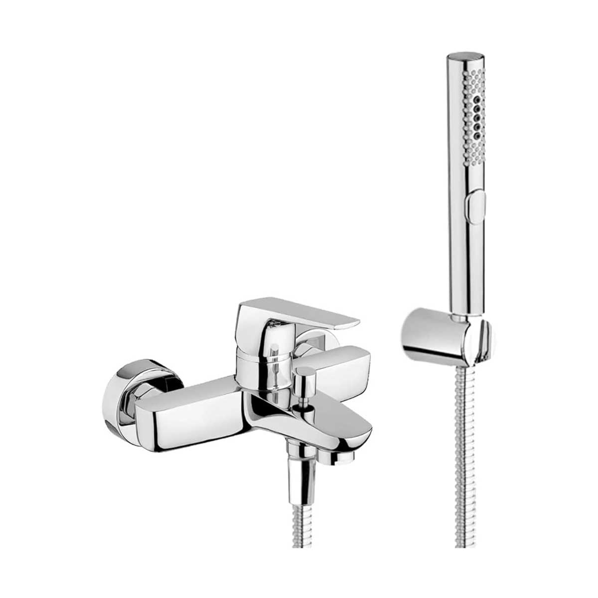 Miscelatore Vasca completo di set doccia cromato collezione Spartaco di Mamoli Rubinetterie