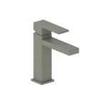 Miscelatore lavabo monocomando RubiFlux Square Mud con piletta di scarico click-clack - Grigio Fango