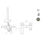 Miscelatore monocomando per vasca con kit doccino