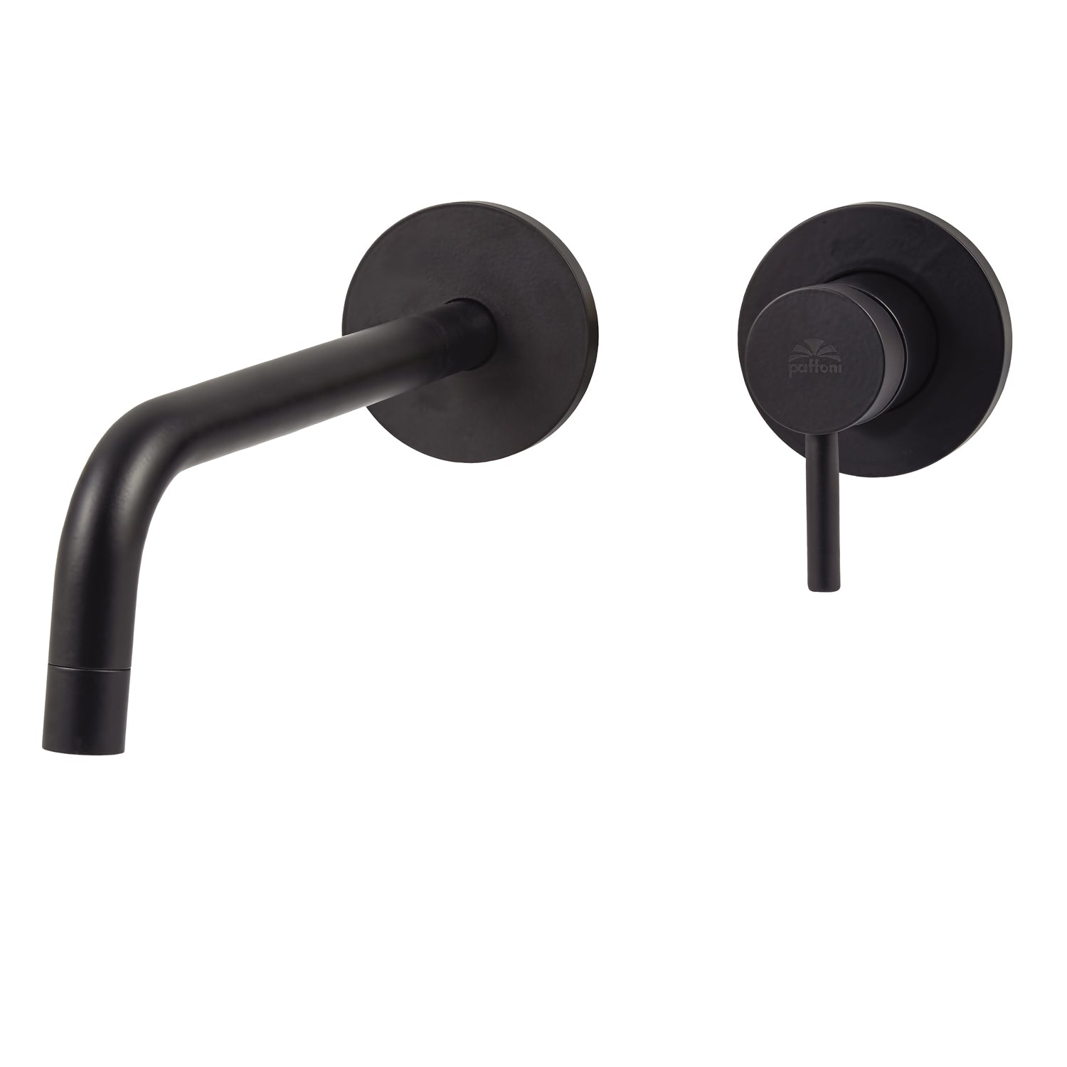 Miscelatore lavabo incasso Paffoni Light con bocca a muro 245 mm Nero Opaco