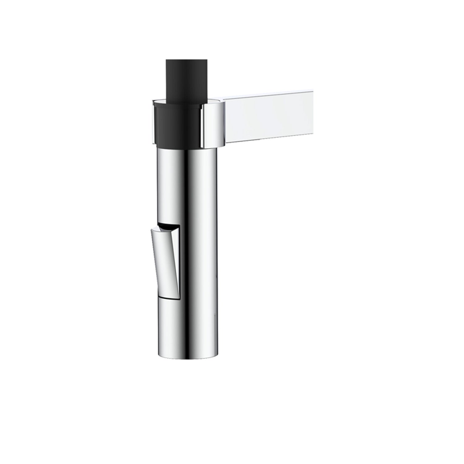 Miscelatore cucina con canna flessibile in silicone nero con attacco magnetico Mixlav