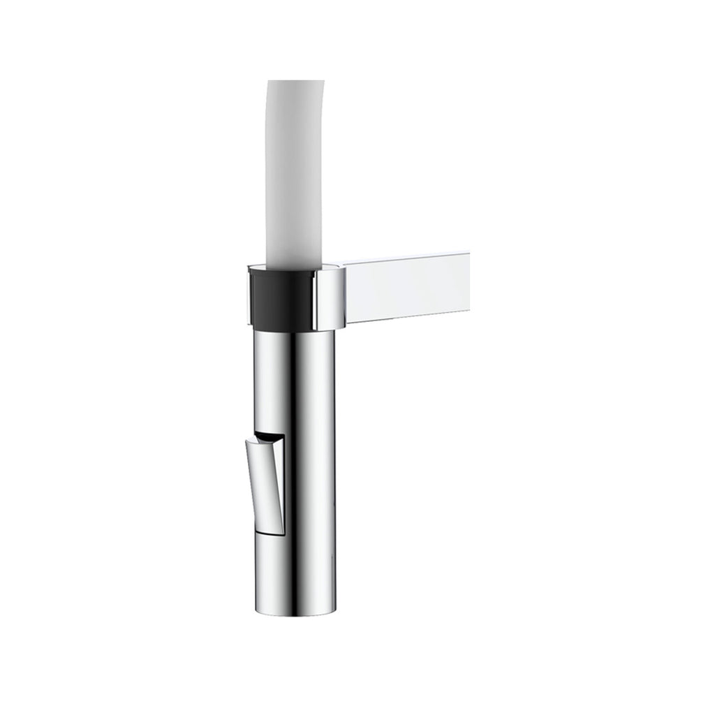 Miscelatore cucina con canna flessibile in silicone bianco con attacco magnetico Mixlav