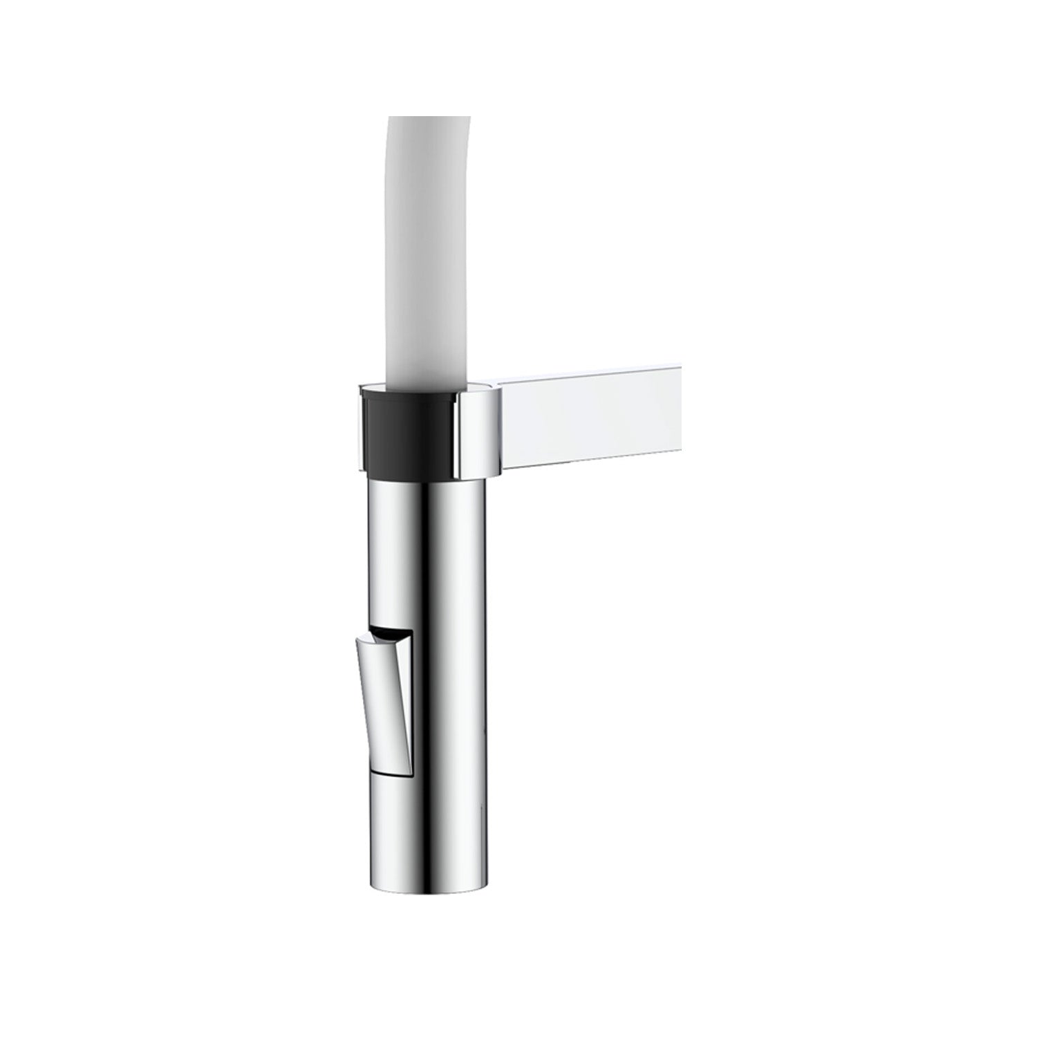 Miscelatore cucina con canna flessibile in silicone bianco con attacco magnetico Mixlav