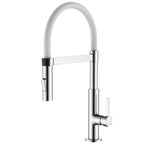 Miscelatore cucina con canna flessibile in silicone bianco con attacco magnetico Mixlav