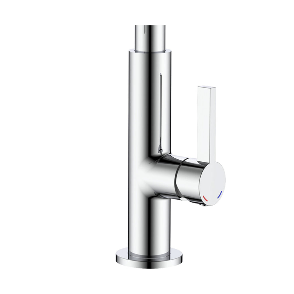 Miscelatore cucina con canna flessibile in silicone grigio con attacco magnetico Mixlav