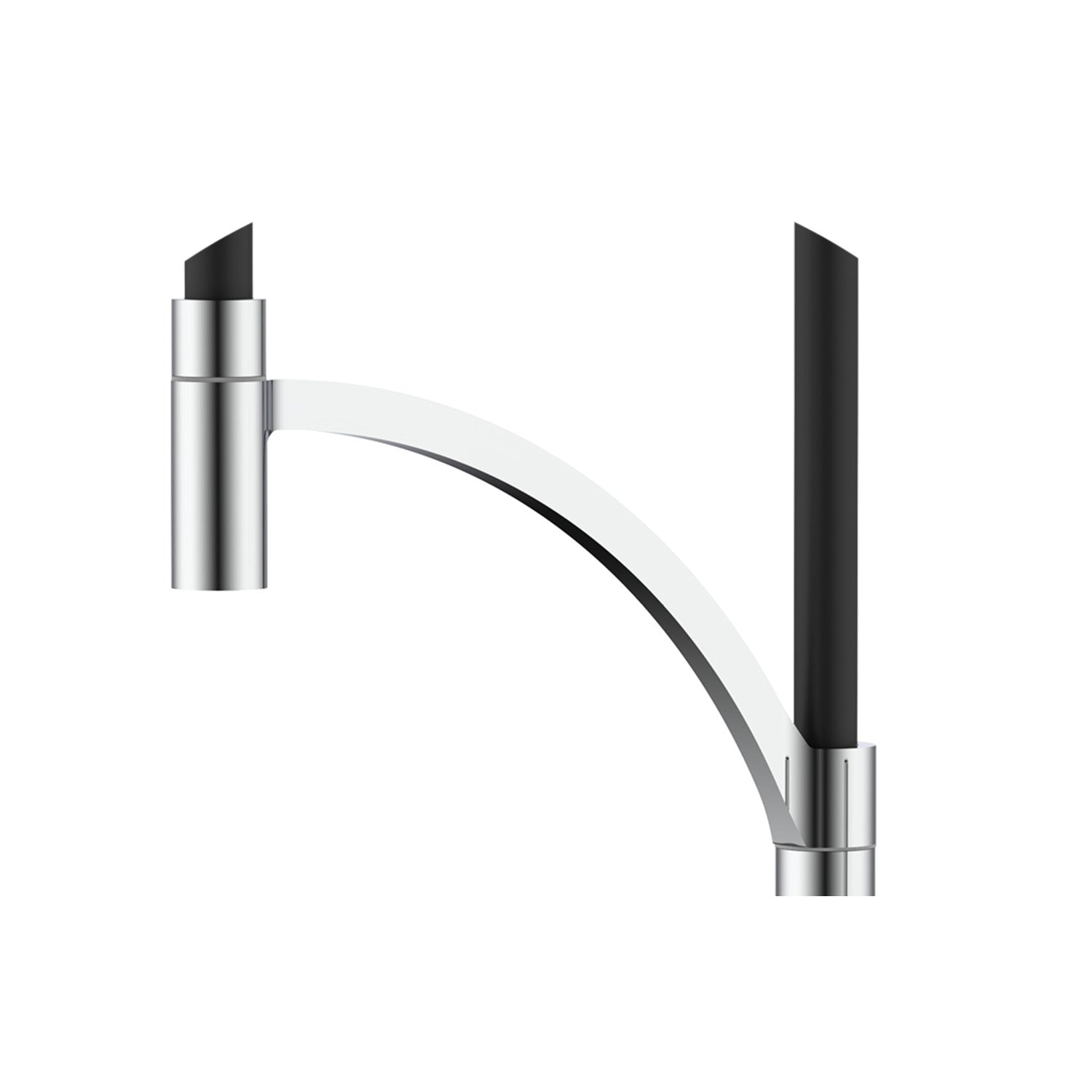 Miscelatore cucina 1 getto con canna flessibile in silicone nero Mixlav