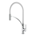 Miscelatore cucina 1 getto con canna flessibile in silicone bianco Mixlav