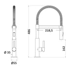Miscelatore cucina con canna a molla flessibile Mixlav
