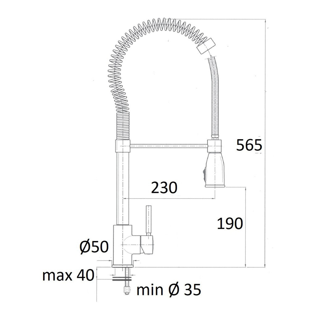 Miscelatore cucina con molla Mixlav