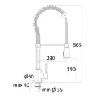 Miscelatore cucina con molla Mixlav