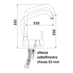 Miscelatore cucina con canna abbattibile Mixlav