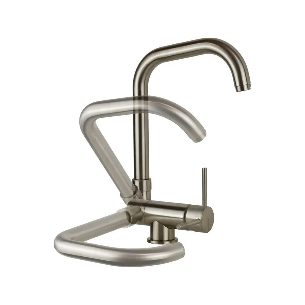 Miscelatore cucina con canna abbattibile nichel spazzolato Mixlav