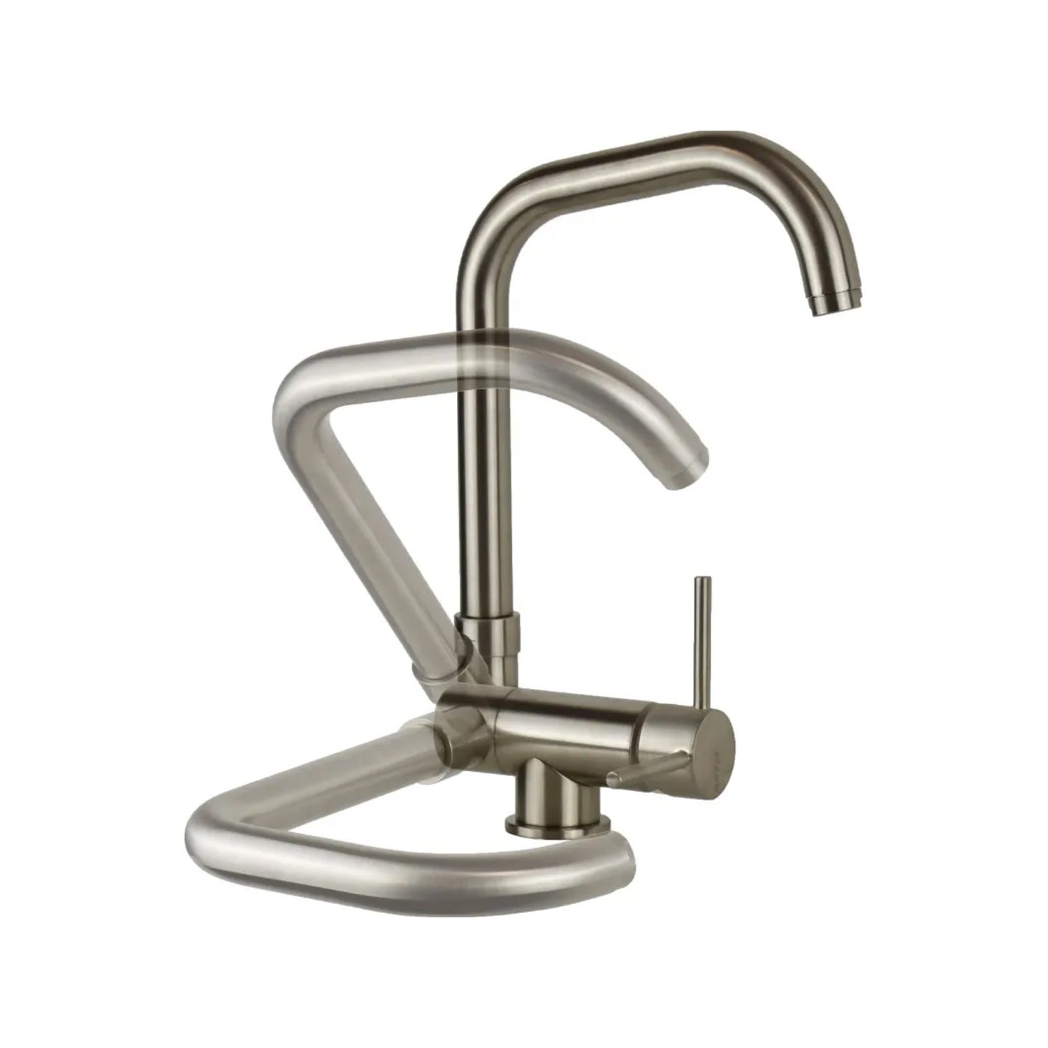 Miscelatore cucina con canna abbattibile nichel spazzolato Mixlav
