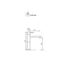 Kit miscelatori lavabo alto+bidet in ottone nero opaco con scarico click-clack serie minimal Keller Taps