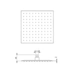 Kit doccia completo con soffione a pioggia e cascata in acciaio inox cromato Keller Taps