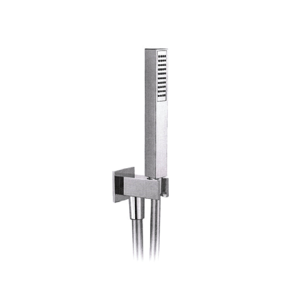 Kit doccia completo con soffione a pioggia e cascata in acciaio inox cromato Keller Taps