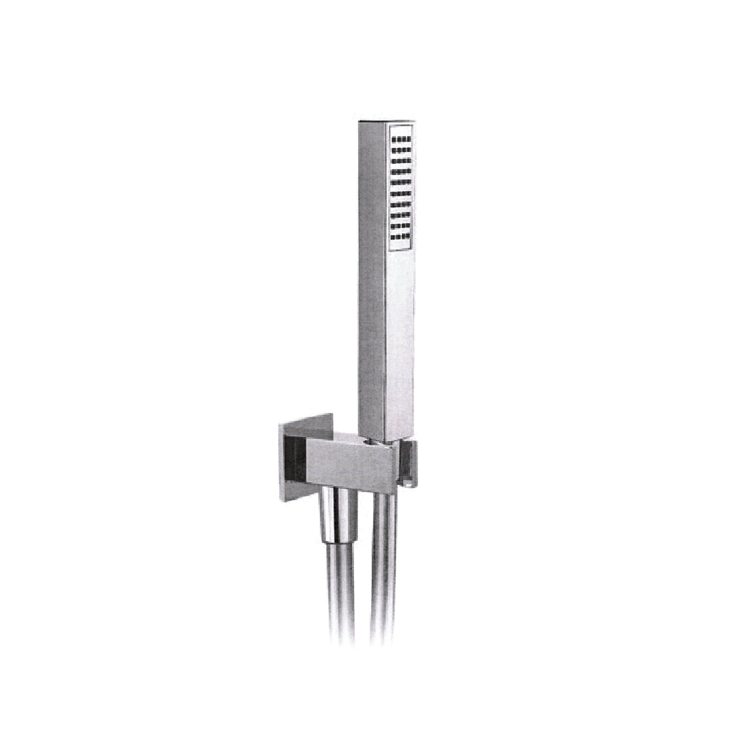 Kit doccia completo con soffione a pioggia e cascata in acciaio inox cromato Keller Taps
