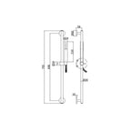 Saliscendi doccia Life con doccia Tonda in metallo - Steel looking