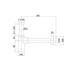 Sifone di scarico lavabo design tondo Paffoni - Steel Looking