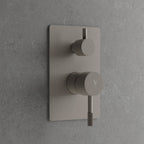 Miscelatore ad incasso per doccia con deviatore 2 vie RubiFlux Tennis Mud - Grigio Fango