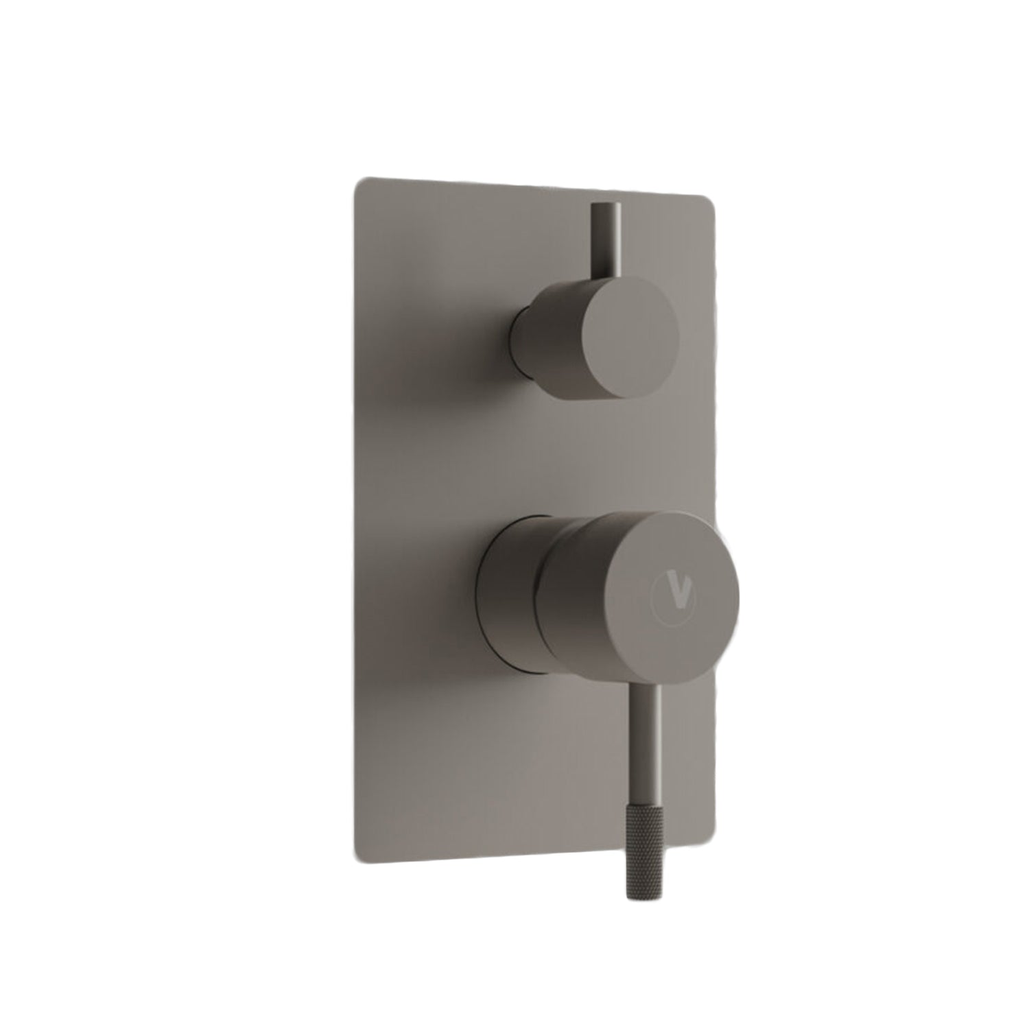 Miscelatore ad incasso per doccia con deviatore 2 vie RubiFlux Tennis Mud - Grigio Fango