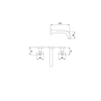 Kit miscelatori lavabo e bidet in ottone cromato collezione Sirio Keller Taps - rubinetto bidet monoforo