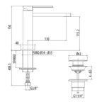 Miscelatore lavabo con piletta click clack modello Color Cube Gattoni
