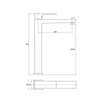 Miscelatore monocomando lavabo alto RubiFlux serie Arkon con scarico clic-clac - Nero Opaco