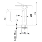 Miscelatore monocomando lavabo Rubinetterie Mariani linea Avenue con scarico