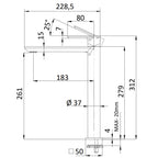 Miscelatore monocomando alto lavabo Rubinetterie Mariani linea Avenue