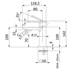 Miscelatore monocomando bidet Rubinetterie Mariani linea Avenue con scarico