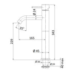 Miscelatore monocomando alto lavabo Rubinetterie Mariani linea Next