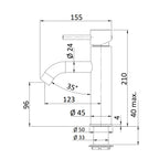 Miscelatore monocomando lavabo Rubinetterie Mariani linea Next MAGNUM con scarico