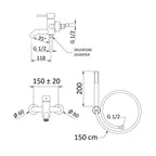 Miscelatore monocomando vasca con kit doccia Rubinetterie Mariani linea Next