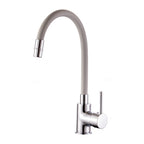 Miscelatore cucina con canna flessibile e girevole in silicone grigio Mixlav