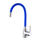 Miscelatore cucina con canna flessibile e girevole in silicone blu Mixlav