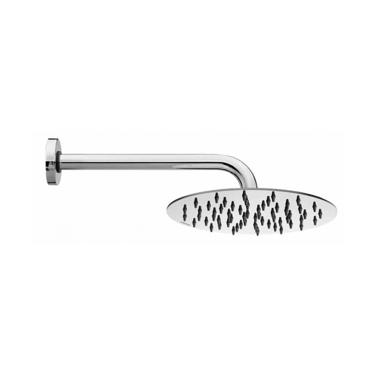 Soffione doccia cromato Bossini Twiggy Inox diametro 200 mm con braccio da 350 mm