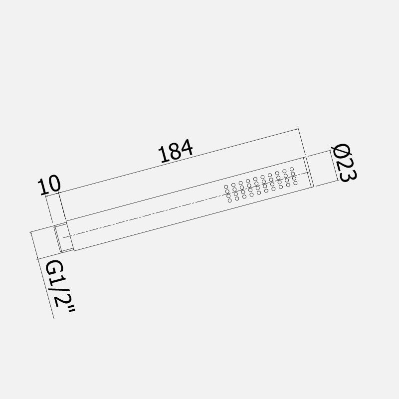 Doccetta monocomando Paffoni Steel acciaio inox attacco universale 1/2