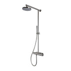 Colonna doccia termostatica in acciaio Inox Satinato con deviatore modello Wellness di Tubico