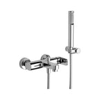Miscelatore vasca serie Candy modello CA026CR con doccia duplex e supporto fisso cromo Paffoni
