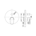 Set esterno miscelatore incasso doccia PBOX 015 piastra ABS serie Candy modello CABOX015CR cromo Paffoni