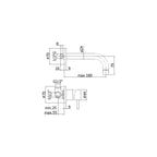 Miscelatore lavabo a parete serie Stick modello SK006ST70 steel looking Paffoni