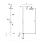 Colonna doccia in acciaio Inox 316L con deviatore modello Wellness di Tubico finitura satinata