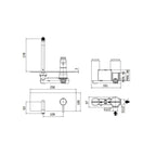 Miscelatore ad incasso per lavabo serie Stick modello SK105ST con corpo incasso steel lookig Paffoni